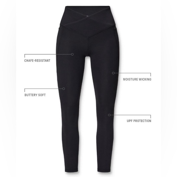NWT- Fabletics PureLuxe High-Waisted Crossover 7/8 Leggings -HOLLY BERRY (24”) - Picture 12 of 12